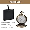 Vicloon Modern Vintage Quartz Pocket Watch with Chain, Roman Numerals - Stylish Gift for Birthday, Anniversary, Christmas, Father's Day (Bronze) in Gift Box #1