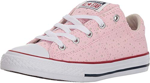 Converse Girl's Madison Star Perforated Low Top Sneaker, Cherry Blossom/Driftwood/White, 12 M US Little Kid