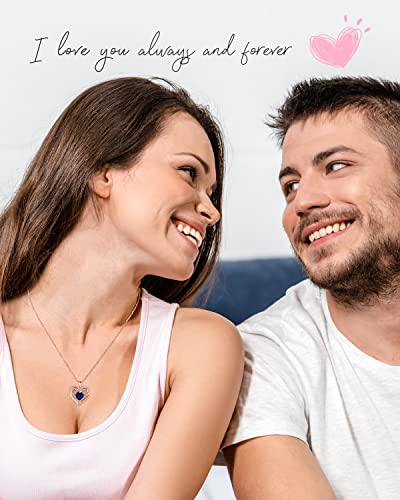 S925 Sterling Silver Necklace For Women, Wife Jewelry, Birthday Gifts, Girlfriend Anniversary Necklaces, Daughter Heart Love Jewel, Gift For Her, Sept #TOP1