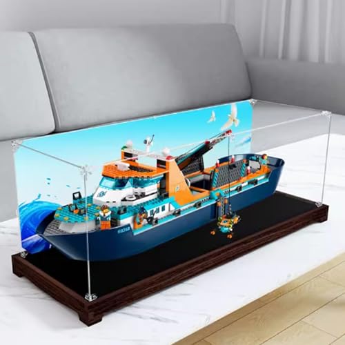 Acrylic Transparent Collectible Display Case for Lego 60368 Polar Ship block model. Display Case Showcase Dust Collection (Display Case Only) (1)