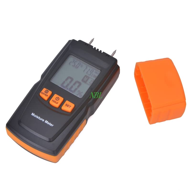 Testeur d'humidité, Compteur d'humidité en bois numérique de poche LCD Affichage d'humidité Testeur d'humidité Mesurer dans 4 Espèces d'arbres Détecteur humide Hygromètre Pour plantes en pot, jardin