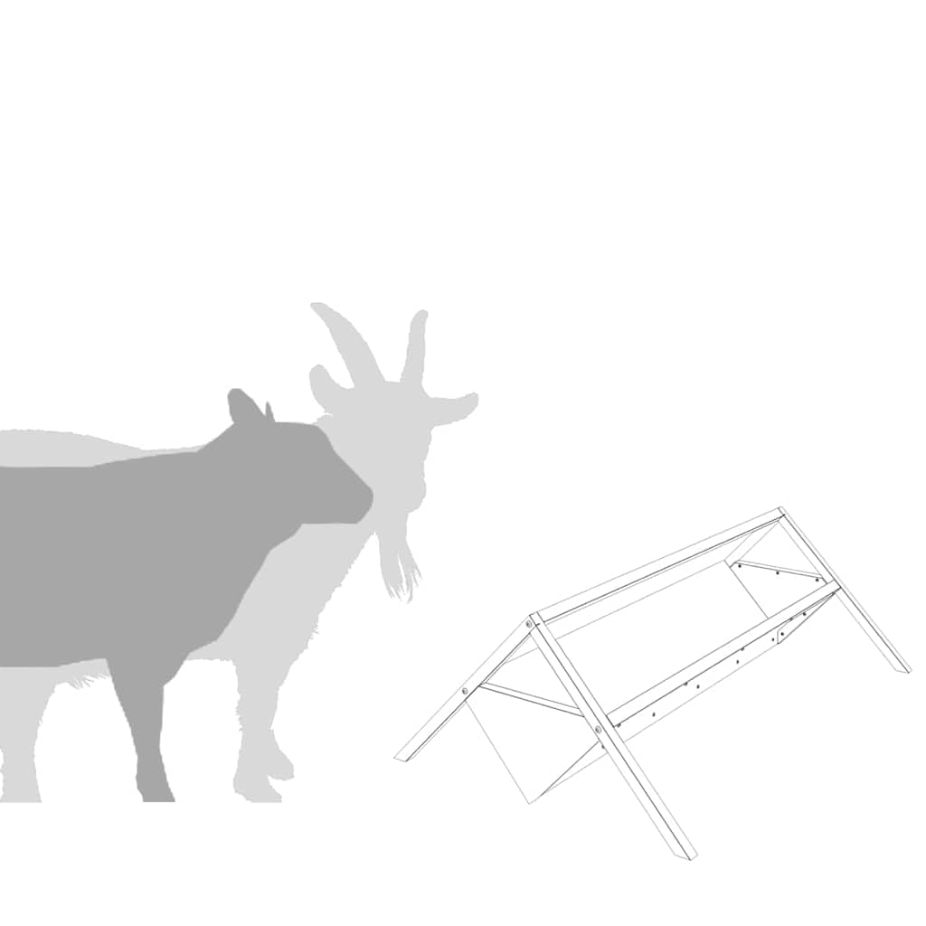vidaXL Abrevadero para Ganado Negro 111 x 76 x 38 cm, Comedero para Animales, Acero, Resistente, Ideal para Exteriores, jardín y Granja, ¡una solución versátil