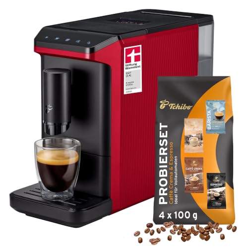 Tchibo Kaffeevollautomat Esperto mini, Rot, Kaffeeprobierset gratis – Ansicht 1