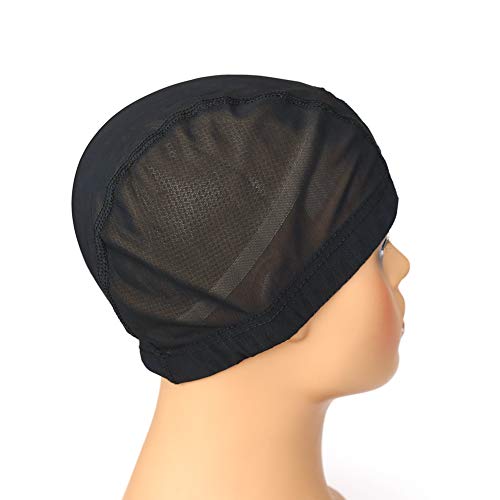 Btwtry Stretch 1.3X3Inch U Part Wig Cap With Mono Lace Dome Wig Caps For Making Wigs Elastic Band Around Weft Wig Cap 1Pc Black Color Mesh Dome Weaving Wig Cap (1 Pc, 0014) #TOP6