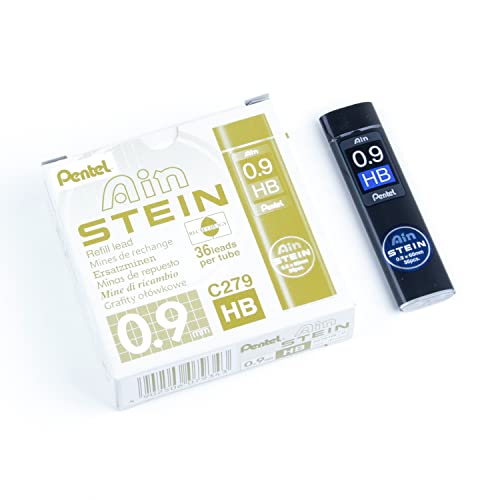 Mines 0,9mm HB Pentel C279 pour porte-mines | Lot de 12 étuis de 36 pièces