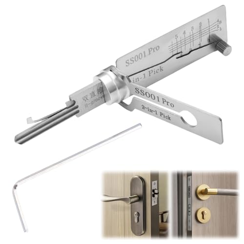 Blocco picking e lettore di chiavi, set di chiavi Mas/TER per serratura, blocco automatico pick, decodificatore per auto, decodificatore per serrature per decodificatore, set di lockpicking, strumento