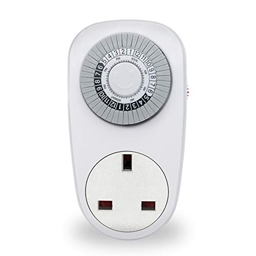 JIALIUJ 230V EU/US/UK Plug 24 Hour Timer Switch Socket Programmable