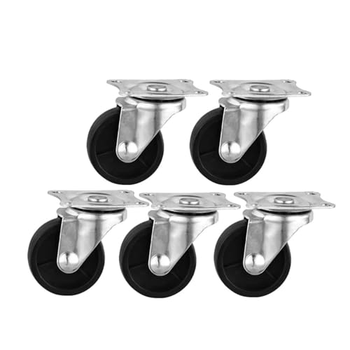 Roues pivotantes 40mm avec platine de fixation et hauteur 5cm