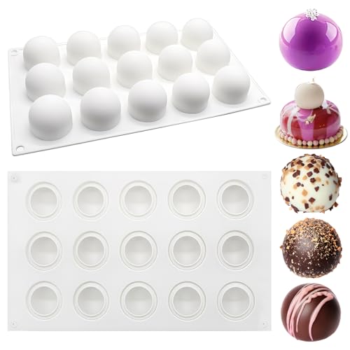 2 Stück Silikonform Kugel 15 Löcher Ø 3.5cm Silikonform Pralinen