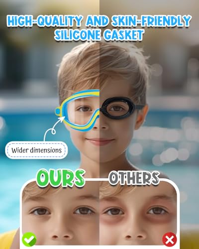 Image of Swim Goggles 2 Pack, Wide View Anti Fog&UV Swimming Goggles for Audlt, No Leak Pool Beach Essentials for Men Women