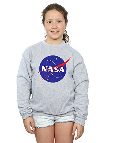 NASA Girls Classic Insignia Logo Sweatshirt 5-6 Years Sport Grey