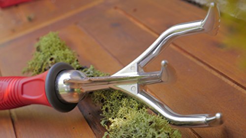 Garden Weasel Tiller – Till & Cultivate with Ease! – Features Dependable Aluminiron Construction, Non-Slip Comfort Grip, Two-Sided Prongs