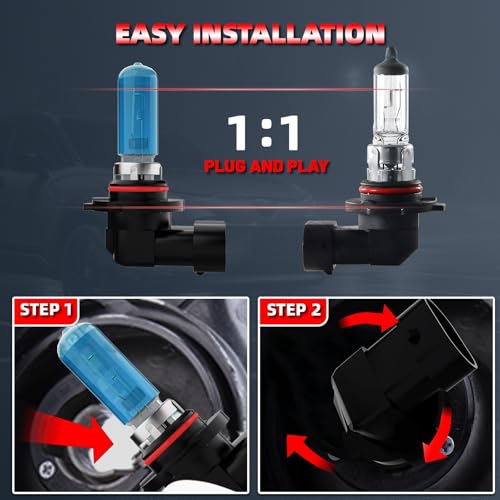 Image of Light Bulbs Fit For Ford Ranger 2021-2022, High Performance Halogen Headlight Bulb And License Plate Lights Combo, 9005 H11 H11 High Low Beam Fog Lights, 6000K White Light, Pack of 8