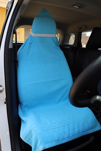 Image of ROMAN HOME 100% Superfine Cotton Solid Large Luxury Office Chair Towel with Tie Knot 450 GSM - (Pack of 1) Original Product AS PER Picture Shown (1, car Sky Blue, Medium)