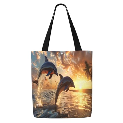 Animal Unicorn Beauty Canvas Shoulder Bag Reusable Tote Bag Soft Lightweight Cloth Bags For Women Girls Lady Casual