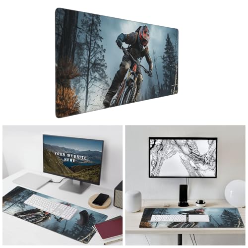 Tapis de souris de jeu grand format avec bords cousus VTT - 7