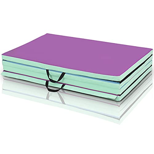 Giantex 4'X10'X2" Gymnastics Mat Folding Panel Thick Gym Fitness Exercise Christmas Gift (Green/Blue/Pink/Purple) #TOP5