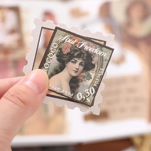Image of yifely Paper Vintage Aesthetic Scrapbook Kit Scrapbooking Supplies Kit with Bullet Junk Journal,Stationery,A6 Grid Notebook with Graph Ruled Page DIY Journaling Gift for (Vitorian Brown Y)