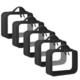 ANRUI TSA Approved Toiletry Bag, 5 Pcs TSA Clear Travel Bags With Handle Strap, Makeup Bag for Liquids, Toiletries, Cosmetics, Gifts for Women and Men，Black