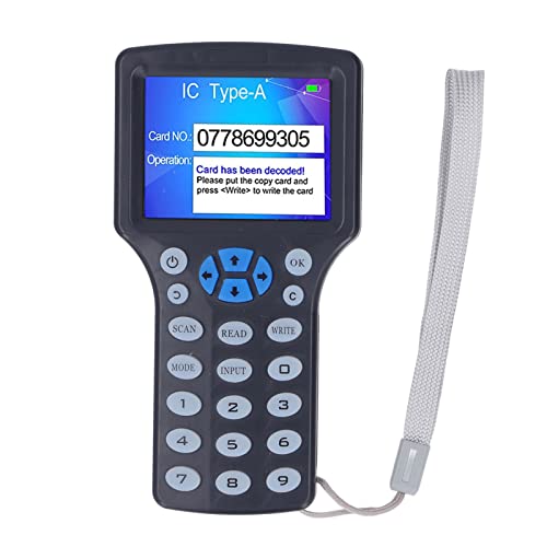 Smart RFID NFC Copier,10 Frequency Handheld NFC RFID Copier Readers Writer Duplicator,1 Reader+10 Keychain+10 +10 UID Keychain+1 USB Data Cable