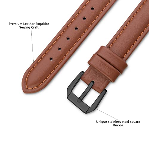 SEURE Leather Band Compatible with Apple Watch Strap 38mm 40mm 41mm 42mm 44mm 45mm,Women Men slim soft Bracelet Wristband for Series 8/7/6/5/4/3/2/1/SE - Image 3