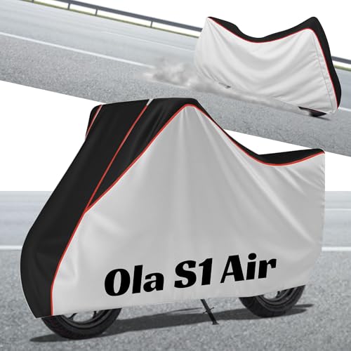 Image of Stylish Water Resistant Scooty Body Cover Compatible with Ola S1 Air & All Models | UV Protection, Dustproof, Heat Resistant, Two Wheeler | New All Weather Protection, Dust & Rain