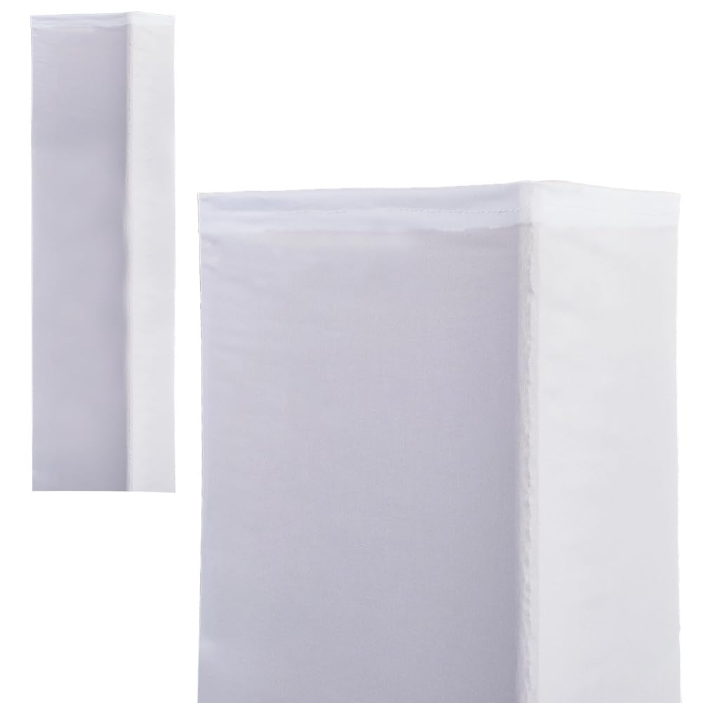 CREATCABIN 2 weiße Traversenabdeckung Für Hochzeiten Traversenabdeckung Passend 200x20cm Kastenrahmen Stretch Stoff Scrim Elastischer Stoff Nahtlose Integration Einfache Installation Ideal