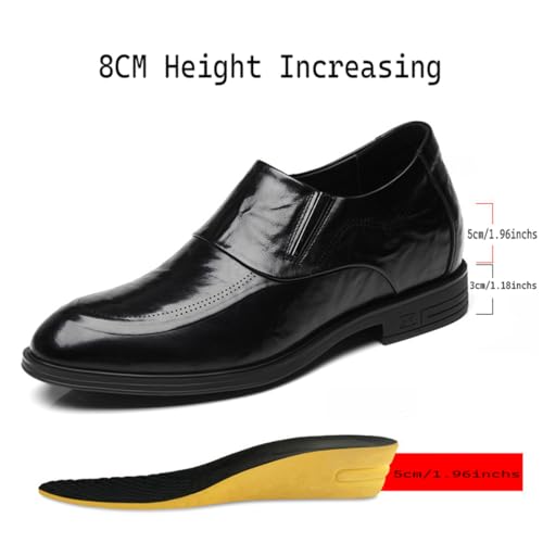 Men's Casual Oxfords Shoes Business Formal Leather Elevator Sneakers Lace-Ups Dress Shoes2