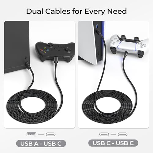 Image of Basesailor USB Type C Charge Cord for PS5 Controller USB to USBC Cable | 3.3FT 2P for Xbox Series X|S Core,Elite Series 2 Controller,for Nintendo Switch 2,PlayStation 5 DualSense,PS5 Pro Controller