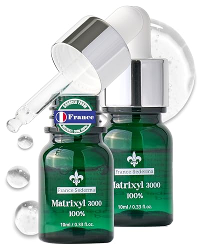 Matrixyl 3000 100% Serum Skincare – Pure Peptide Complex Anti-Aging Facial Ampoule from France Sederma, Collagen Boosting Wrinkle Treatment, Perfect for Layering & DIY, 0.33 fl.oz (10ml) 2 Pack