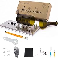 Glasschneider für Flaschen, Glasflaschenschneider DIY-Gerät zum Schneiden von Bier-, Schnaps-, Whiskey-, Alkohol-, Champagnerflaschen, Weinflaschenschneider für runde Flaschenschneider von Camdios