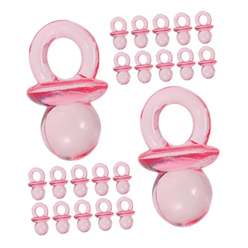 KOMBIUDA DIY Shower Decor 200pcs Acrylic Mini Pacifiers Gender Reveal Party Favors Baby Shower Games