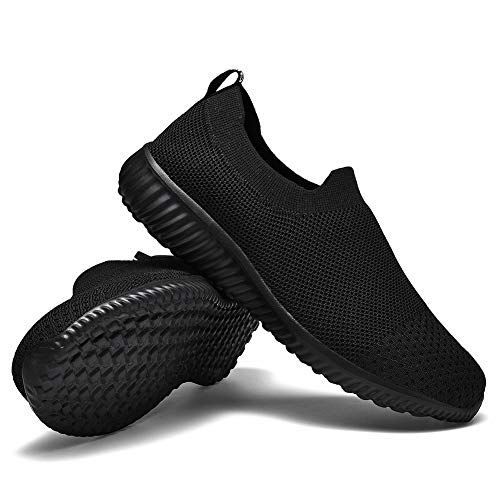Image of konhill Womens Walking Shoes Slip On Sneakers Breathable Mesh Lightweight Casual Footwear for Daily Commute