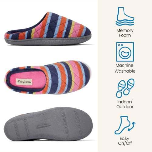 Image of Leslie Terry Clog House Shoes with Memory Foam, Indoor Slippers with Wide Widths