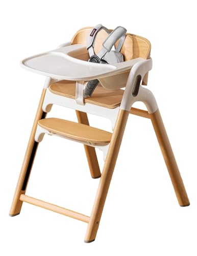Momcozy DinerPal Hochstuhl aus Buchenholz, verstellbar & umwandelbar für Babys, Kleinkinder &...