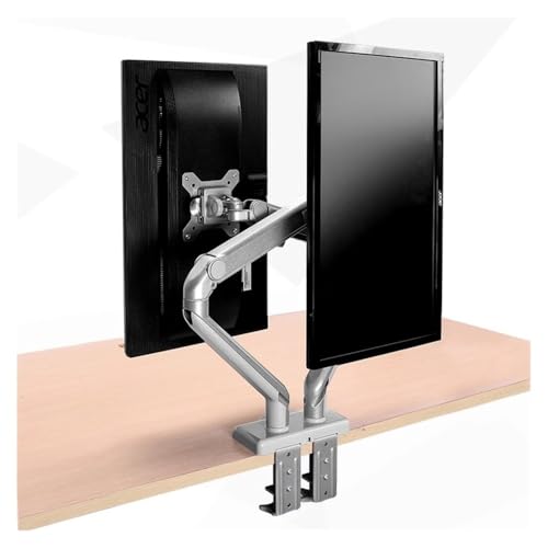 Support de moniteur et double bras articulé mécanique pour deux écrans PC de 17 à 32 pouces - 3