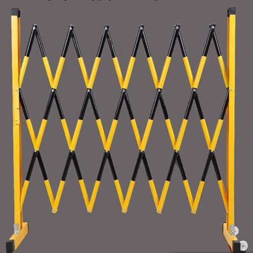JYBNBBE Telescopic Traffic Fence Folding Portable Scissor Gate,Expandable Mobile Barrier Traffic Fence, Adjustable Traffic Fence Industrial Expandable Metal Barricade Folding Mob,Noir-120x200cm