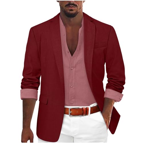 Blazer for Men Casual Suit Jackets PU Color Suit Jacket 84 Blazer for Men