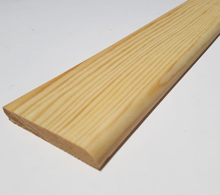 Generico Battiscopa in Legno MASSELLO di Pino Grezzo mm 10 x 70 x 2700 A Pezzo - Dimensione Disponibile: 70 x 10 x 2700 mm