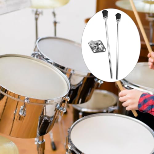 Kisangel Drum Stand Hardware 3Pcs Metal Bracket Set with Base and Straight Legs for Percussion Instruments Drum Kit Accessory Suitable for Performance and Display miniatura 4