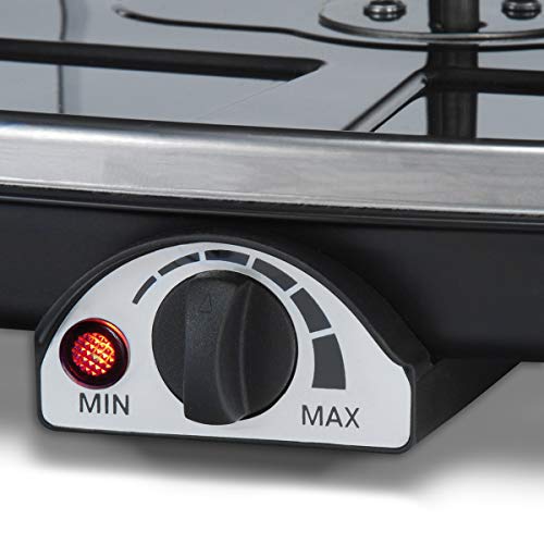 Foto von Cloer 6430 Raclette-Grill mit Naturstein, 1200 Watt, 8 Pfännchen antihaftbeschichtet mit wärmeisolierten Griffen, Ganze Platte