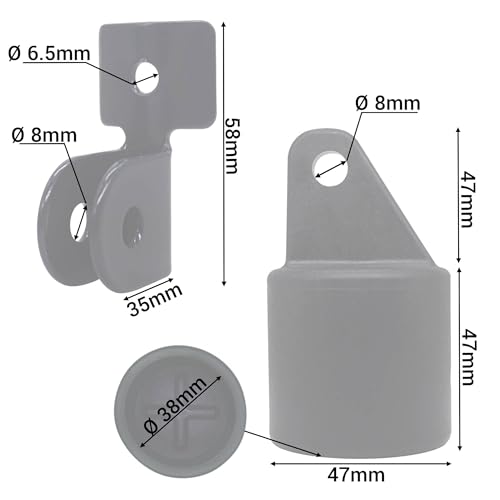 Tapas de plástico verde Ø 38 mm tapones redondos postes vallas 4