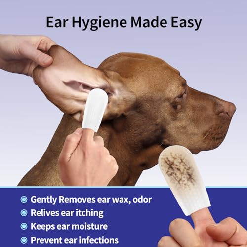 Funfawn Pet Ear Relief Finger Wipes for Dogs & Cats - Disposable Dog Ear Cleaner Wipes - Remove Wax Dirty and Odor - Relieve Ear Itching and Inflammation - Safe Natural Ingredients - 50 Count - Image 3