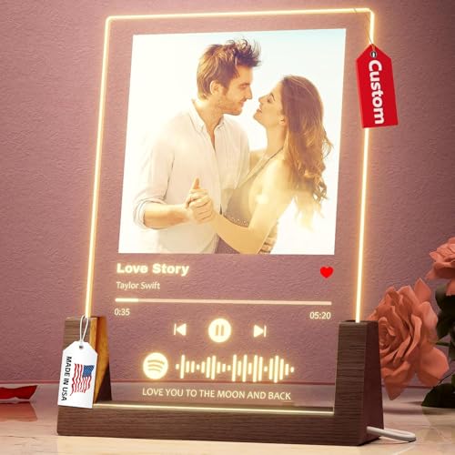 witfox Personalized Gifts for Boyfriend Girlfriend, Spotify Plaque Customized Gifts for Him Her...