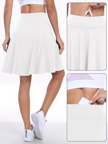 Image of ANRABESS Knee Length Skorts Skirts for Women 2026 Summer High Waisted Golf Tennis Skirt Casual Travel Built-in Shorts Clothes