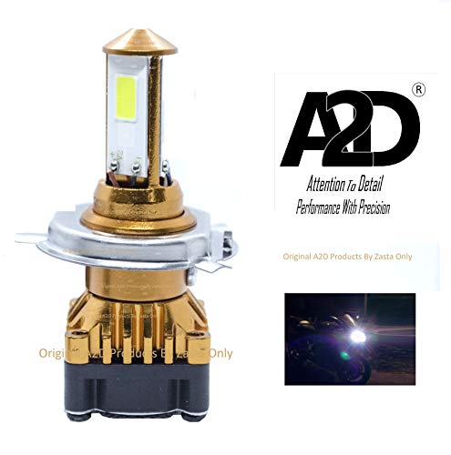 Image of A2D H4-C Cap Top Scooter H4 HS1 Cree Led High & Low Beam Headlight Bulb Kit White for Hnda Activa