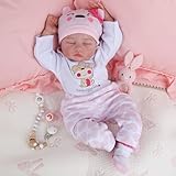 Kaydora Reborn Baby Dolls Girl - 22 Inch Soft Cloth Body Newborn Girl Doll, Realistic Sleeping Baby Doll That Look Real for Kids Age 3+