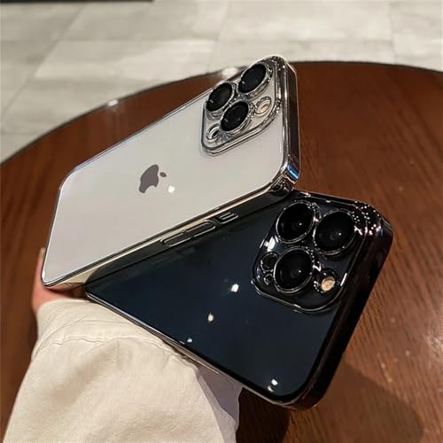 Coque en silicone transparent pour iPhone 11 Pro Max violet