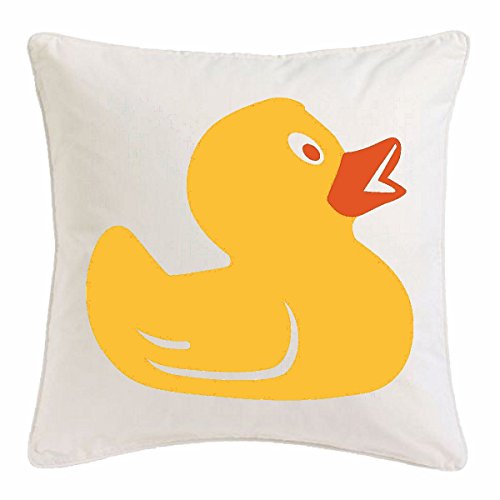 Reifen-Markt Kissenbezug 40x40cm BADEENTE QUIETSCHE Ente - BADESPAß - BADEWANNE - Wellness - Hygiene aus Mikrofaser in Weiß
