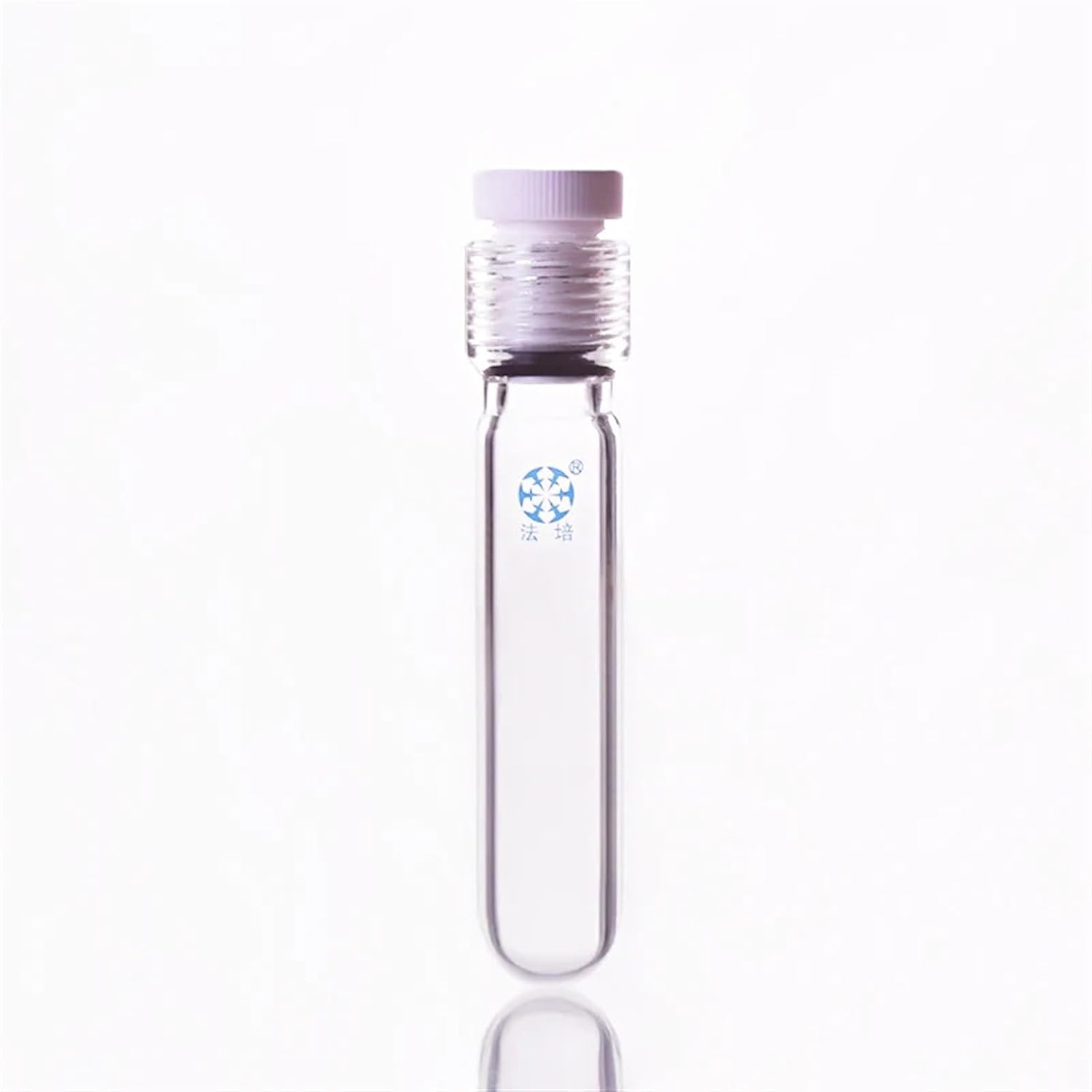 Lab Supplies Thick-Walled Pressure Bottle,Capacity 35ml,Outside Diameter 25mm,Effective Length 125mm,Female Thread 25mm with PTFE Thread Plug